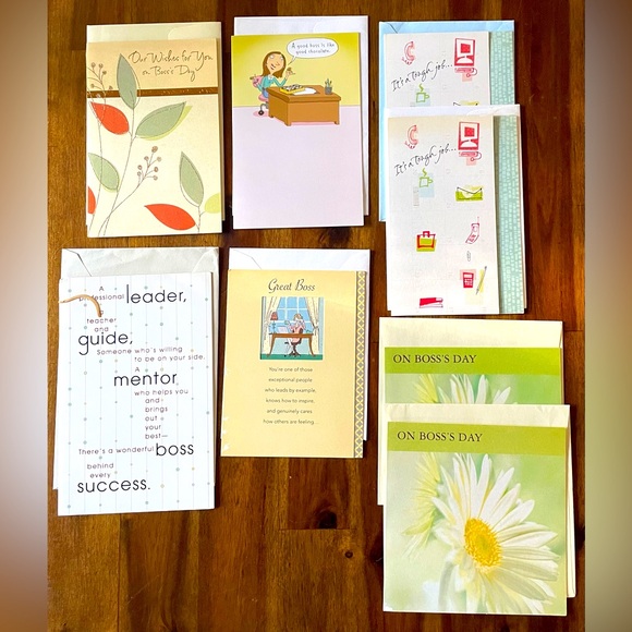3/$15 Lot of 8 Boss's Day Greeting Cards - Picture 1 of 15